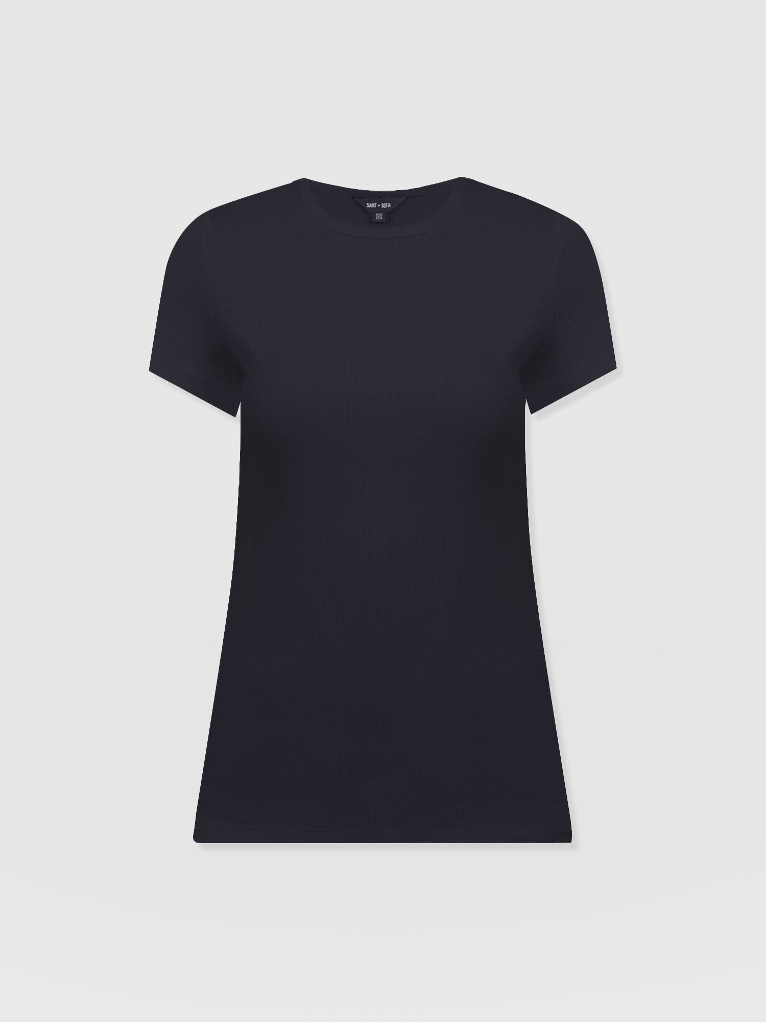 Ribbed Short Sleeve Tee - Navy - Women's T-shirts | Saint + Sofia? USA